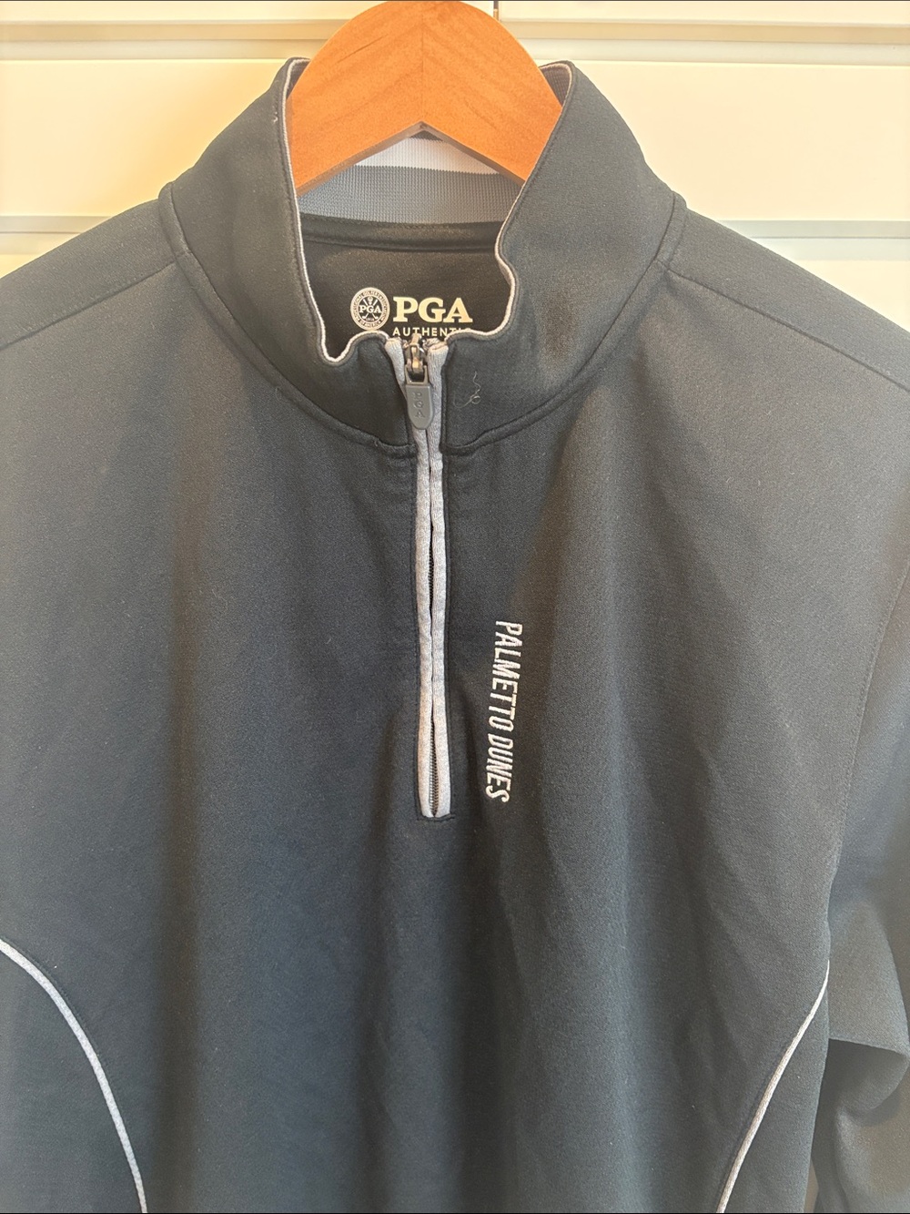 Men’s Jones-Hills- Fazio Black Quarter-Zip Pullover - Palmetto Dunes